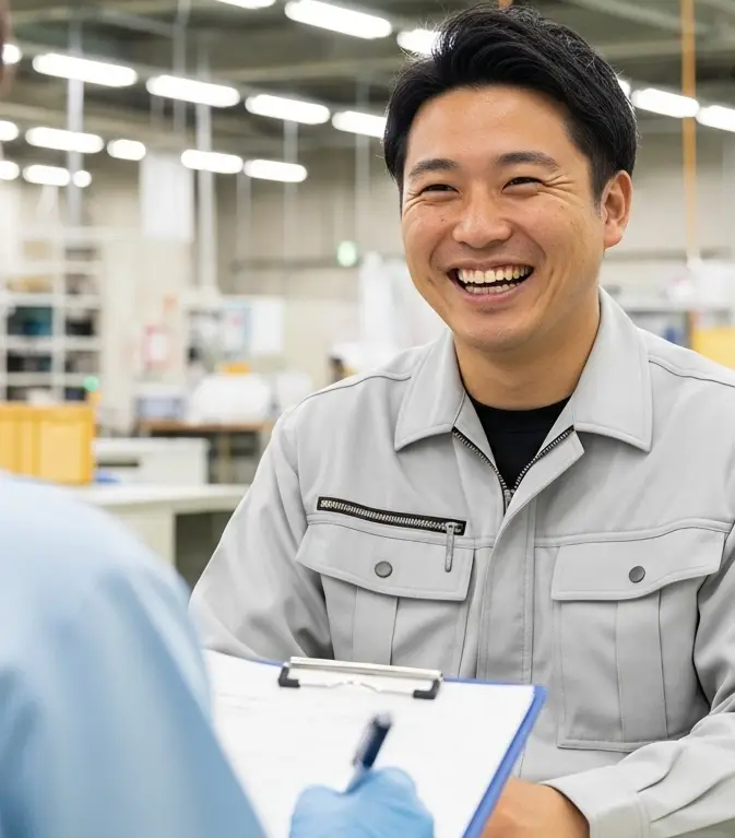 A person tb screening in a workplace